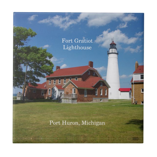 Fort Gratiot Lighthouse-panel Kakelplatta (Framsidan)