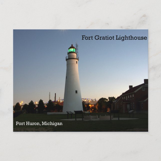 Fort Gratiot Lighthouse-vykort Vykort (Framsida)