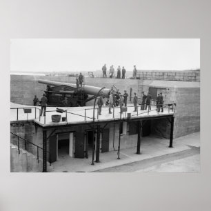 Fort Hamilton Cannon 1908 Poster