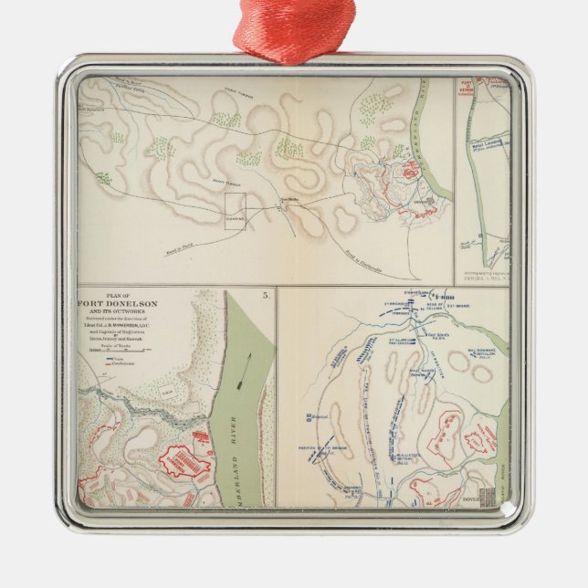 Fort Henry & Donelson Julgransprydnad Metall (Framsidan)