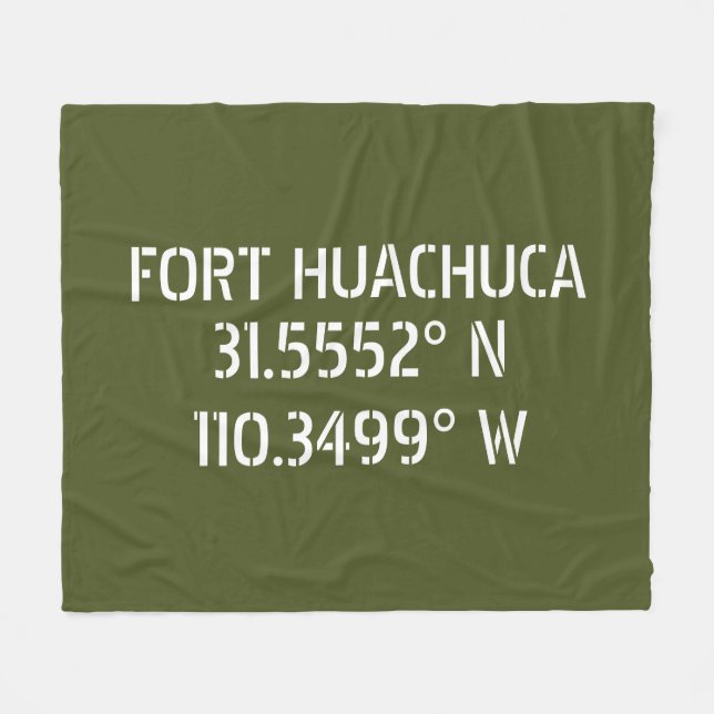 Fort Huachuca Latitude Longitud Fleecefilt (Framsidan (Horisontell))