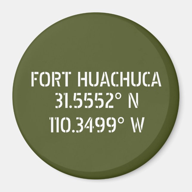 Fort Huachuca Latitude Longitud Magnet (Framsidan)
