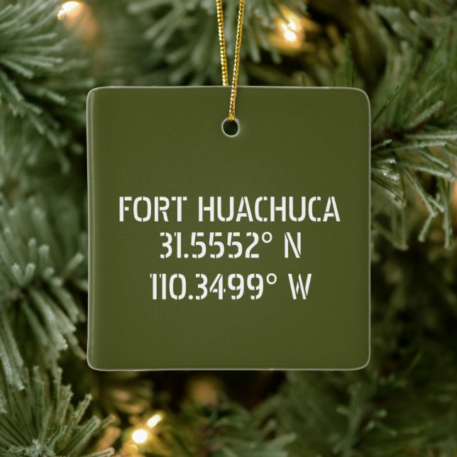 Fort Huachuca Latitude Longitud Personlig Julgransprydnad Keramik (Träd)