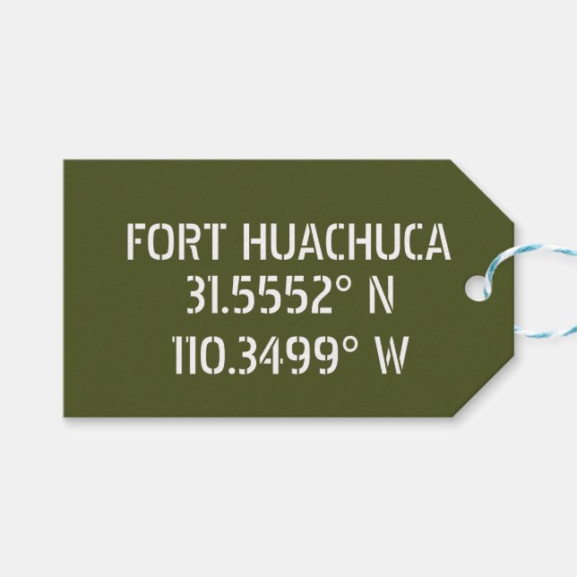 Fort Huachuca Latitude Longitud Presentetikett (Framsidan (Horisontell))