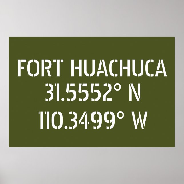 Fort Huachuca Latitude Longitude   Poster (Framsidan)