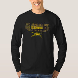 Fort Huva Texas Tx 2:e beväpnade divisionens veter T Shirt