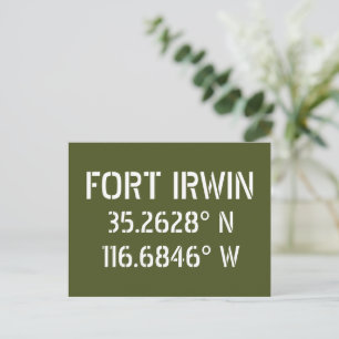 Fort Irwin Latitud Longitud Postkort Vykort