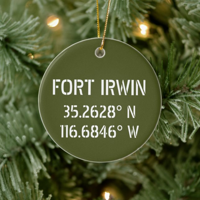 Fort Irwin Latitude Longitud Personlig Julgransprydnad Keramik (Träd)