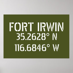 Fort Irwin Latitude Longitud Poster