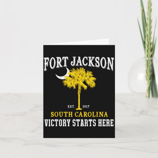 Fort jackson south carolina sc segern börjar här kort (Framsida)