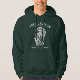 Fort Jackson Vintage Vit Hoodie