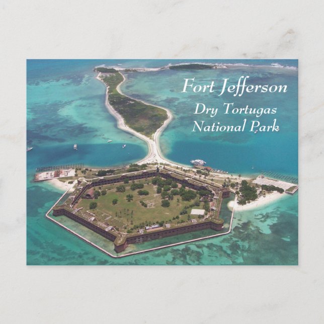 Fort Jefferson Dry Tortugas Vykort (Framsida)