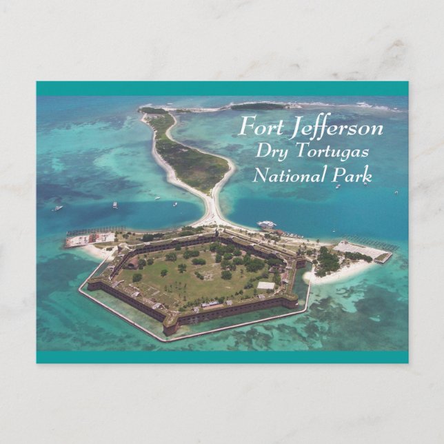 Fort Jefferson Dry Tortugas Vykort (Framsida)