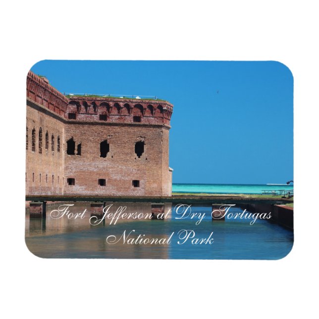Fort Jefferson i nationalparken Dry Tortugas Magnet (Horisontell)