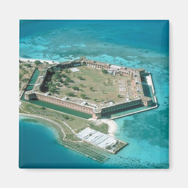 Fort Jefferson nationalpark Magnet (Framsidan)