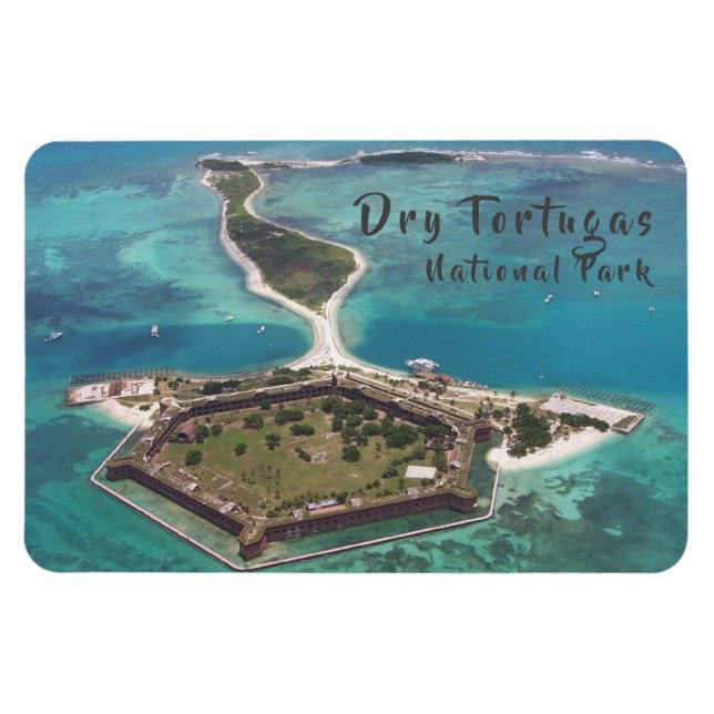 Fort Jefferson Tortugas nationalpark Magnet (Horisontell)