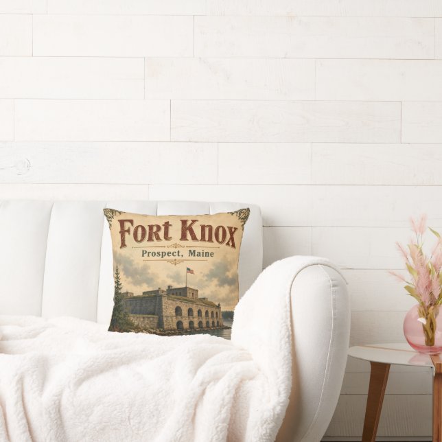 Fort Knox Prospect Maine Historisk Granit Fort Kudde (Soffa)