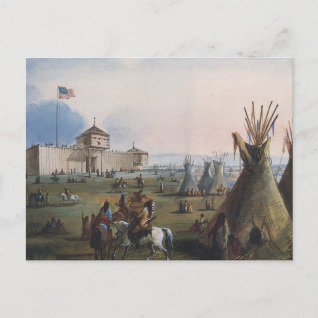 Fort Laramie, Sublette Fort, Fort William, Miller Vykort (Framsida)