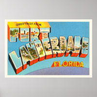 Fort Lauderdale #2 Florida FL Old Travel Souvenir