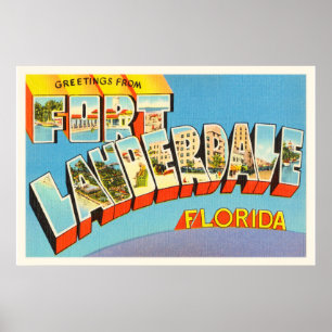 Fort Lauderdale #2 gammala Florida FL reser Poster