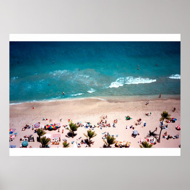 Fort Lauderdale Beach-antennvyfoto Poster (Framsidan)
