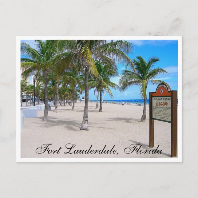 Fort Lauderdale Beach Florida-postkort Vykort (Framsida)