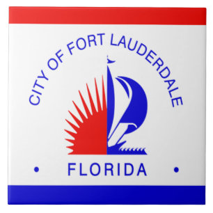Fort Lauderdale City flagga Kakelplatta