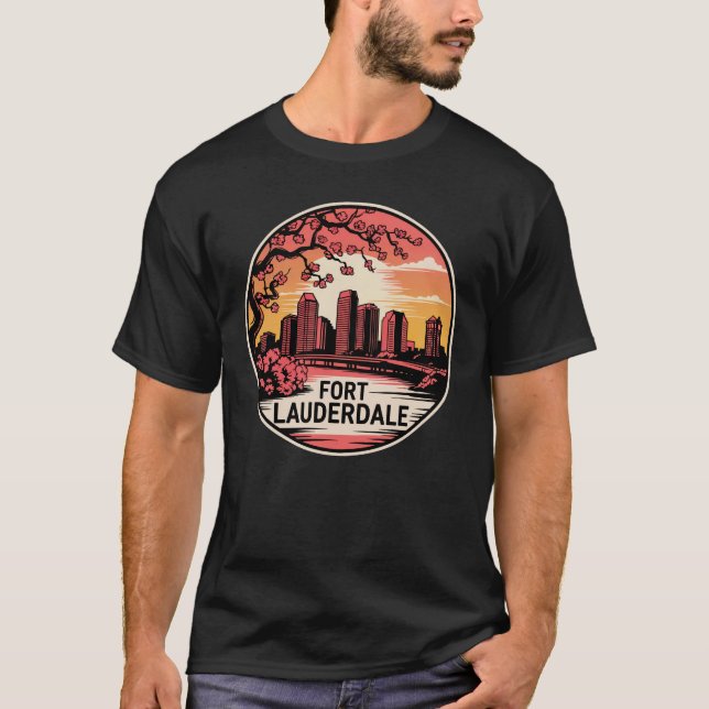 Fort Lauderdale City Florida USA T Shirt (Framsida)