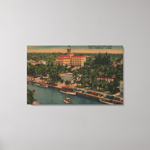 Fort Lauderdale FL - beskåda av den nya floden & Canvastryck