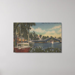 Fort Lauderdale FL - den nya floden beskådar & Canvastryck