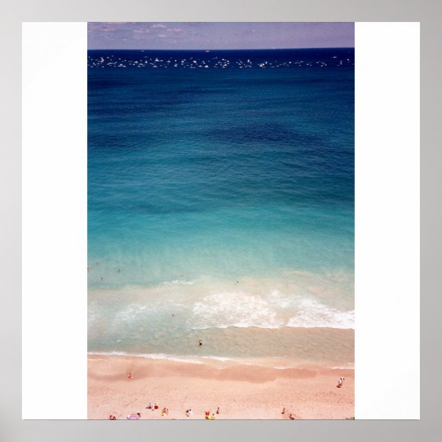 Fort Lauderdale Florida Aerial Ocean Beach Photo Poster (Framsidan)
