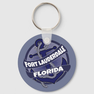 Fort Lauderdale Florida anchor swirl-nyckelkedja Nyckelring