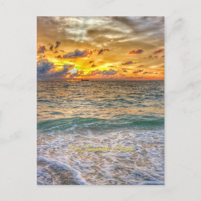 Fort Lauderdale, Florida - Aqua Burn Vykort (Framsida)