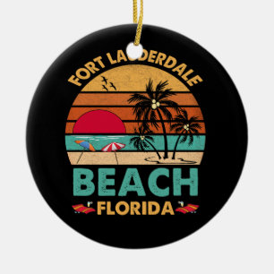 Fort Lauderdale Florida Beach FL Novelty Julgransprydnad Keramik