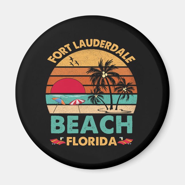 Fort Lauderdale Florida Beach FL Novelty Magnet (Framsidan)
