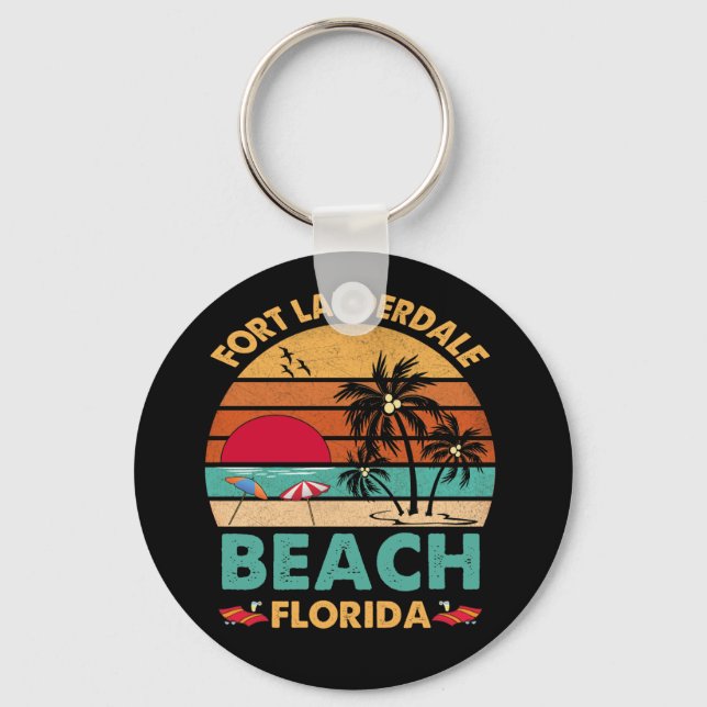 Fort Lauderdale Florida Beach FL Novelty Nyckelring (Framsida)