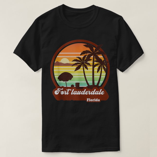 Fort Lauderdale Florida Beach Souvenir FT Lauderda T Shirt (Design framsida)