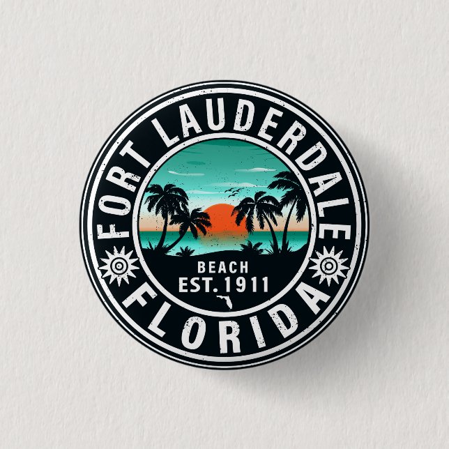 Fort Lauderdale Florida Beach Tropical Souvenirs Knapp (Framsida)