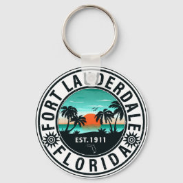 Fort Lauderdale Florida Beach Tropical Souvenirs Nyckelring