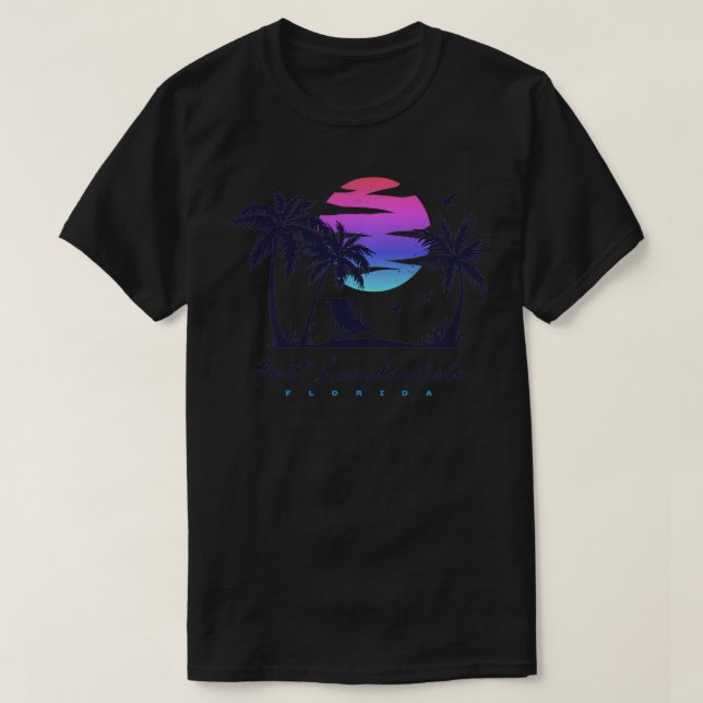FORT LAUDERDALE FLORIDA Beach Vacation Retro Vinta T Shirt (Design framsida)