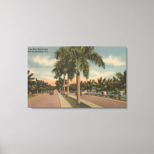 Fort Lauderdale Florida - beskåda av Las Olas Canvastryck