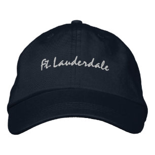 Fort Lauderdale Florida Embroired Baseball Hat Broderad Keps