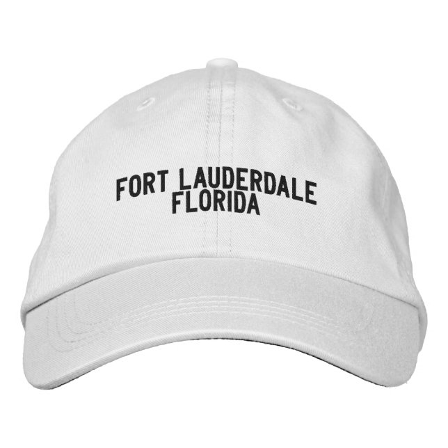 Fort Lauderdale Florida Hat Broderad Keps (Framsida)
