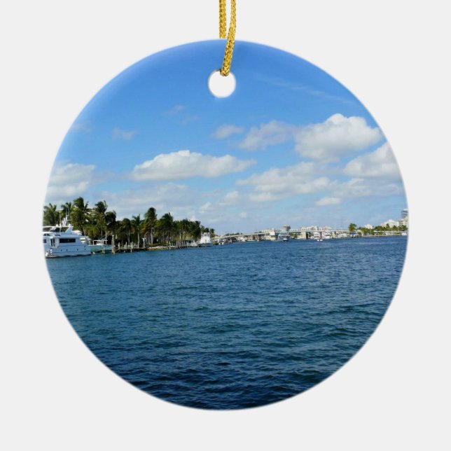 Fort Lauderdale, Florida Julgransprydnad Keramik (Framsidan)