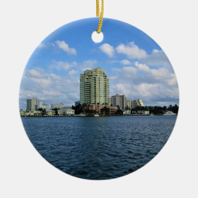 Fort Lauderdale, Florida Julgransprydnad Keramik (Framsidan)