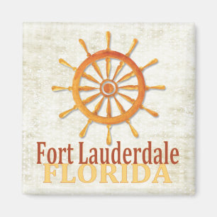 Fort Lauderdale Florida-kaptenens hjulmagnet Magnet