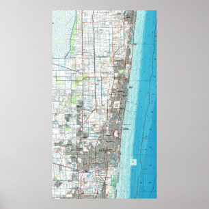 Fort Lauderdale Florida karta (1985) Poster