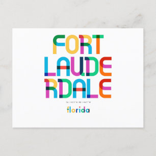 Fort Lauderdale Florida Mid Century, Pop Art Vykort