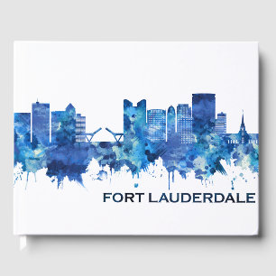 Fort Lauderdale Florida Skyline Blue Gästböcker