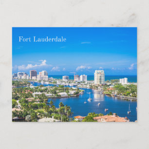 Fort Lauderdale, Florida sommar stadsbild Vykort